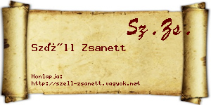 Széll Zsanett névjegykártya