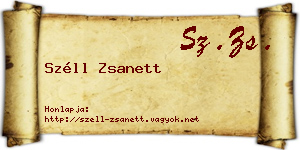 Széll Zsanett névjegykártya