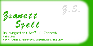 zsanett szell business card